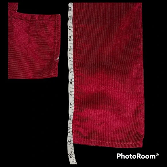 Rock & Republic Poison Apple Red Berlin Skinny Corduroy Pants Size 6 - Picture 13 of 16
